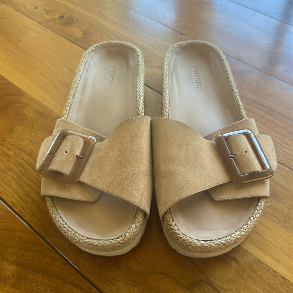Vince suede and espadrille sandals